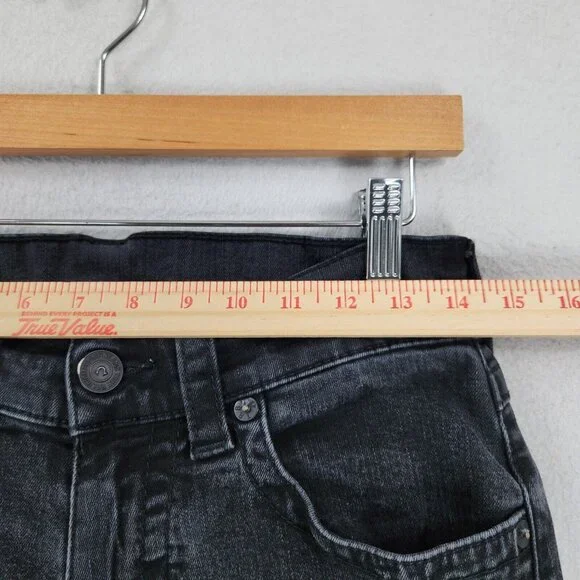 True Religion Jeans Mens 28 Black Rocco Relaxed Skinny Leg Flap Pocket Denim - Picture 3 of 13